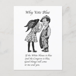 Carte Postale Pourquoi voter Totally Blue en 2024