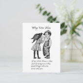 Carte Postale Pourquoi voter Totally Blue en 2028 (Debout devant)