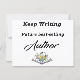 Carte Postale Poursuivre L'Écriture Futur Motivation De L'Auteur