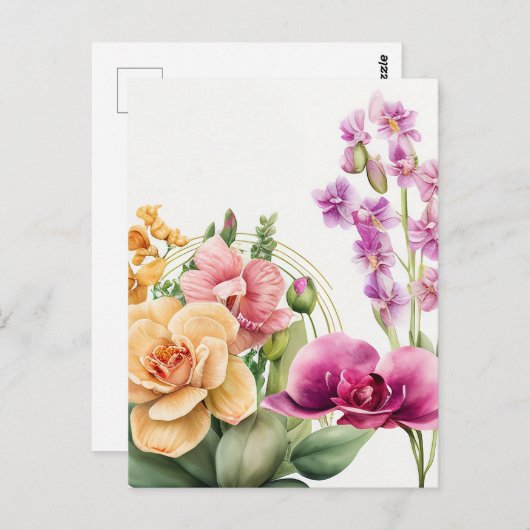 Carte Postale Pousse d'orchidée (Devant / Derrière)