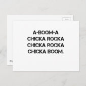 Carte Postale POUSSIN de BOOM une chanson grunge de feu de camp (Devant / Derrière)