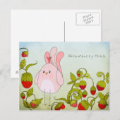 Carte Postale Poussin de fraise (Devant / Derrière)