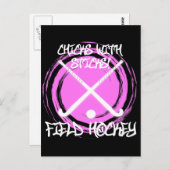 Carte Postale Poussins Avec Bâtons - Hockey sur gazon (Devant / Derrière)