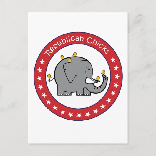 Carte Postale poussins républicains (Devant)