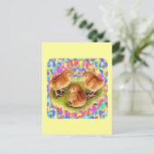 Carte Postale Poussins rouges (Debout devant)
