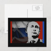 Carte Postale Poutine avec drapeau russe (Devant / Derrière)
