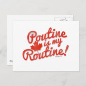 Carte Postale Poutine est ma routine (Devant / Derrière)