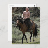 Carte Postale Poutine intrépide à cheval (Devant / Derrière)