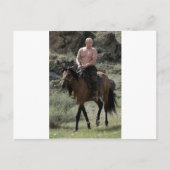 Carte Postale Poutine intrépide à cheval (Devant)