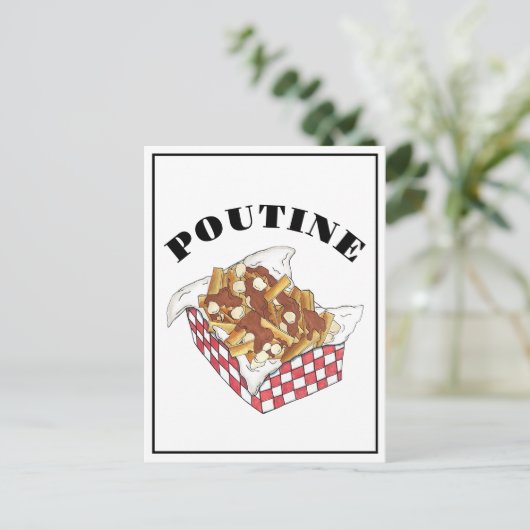 Carte Postale Poutine Québec Canada Aliments canadiens Fries fra (Debout devant)