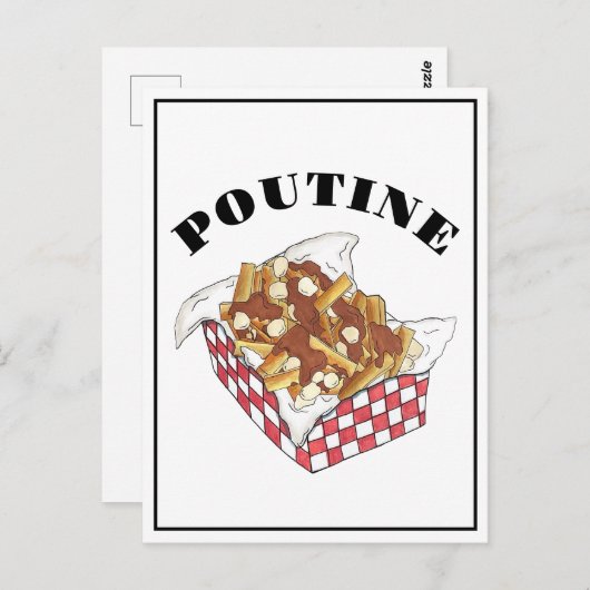 Carte Postale Poutine Québec Canada Aliments canadiens Fries fra (Devant / Derrière)