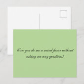 Carte Postale Pouvez-vous me faire une faveur bizarre... citez s (Devant / Derrière)