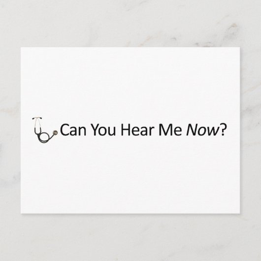 Carte Postale Pouvez-vous m'entendre maintenant ? (Devant)
