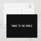 Carte Postale pouvoir au peuple (Devant / Derrière)