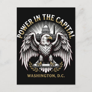 Carte Postale Pouvoir dans la capitale Washington DC Art aigle a