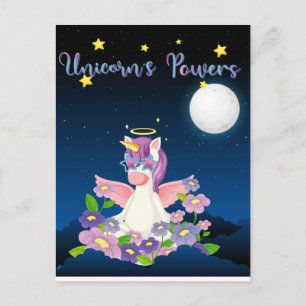 Carte Postale Pouvoirs de licorne