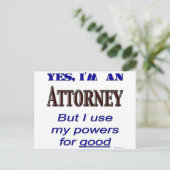 Carte Postale Pouvoirs du procureur pour la bonne parole (Debout devant)