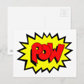 Carte Postale POW - Bande dessinée Pop Art (Devant / Derrière)