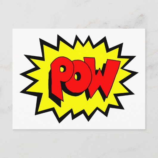 Carte Postale POW - Bande dessinée Pop Art (Devant)