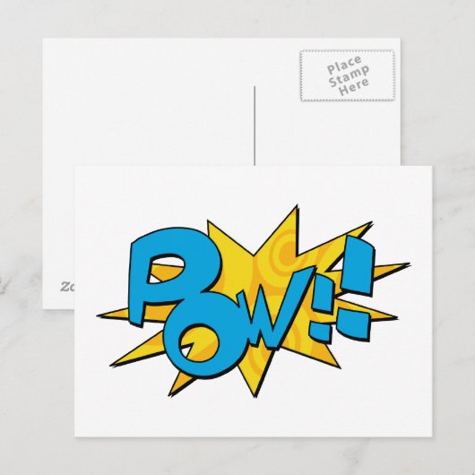 Carte postale Pow Comic Book (Devant / Derrière)