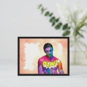 Carte Postale POW ! - peinture originale (Debout devant)