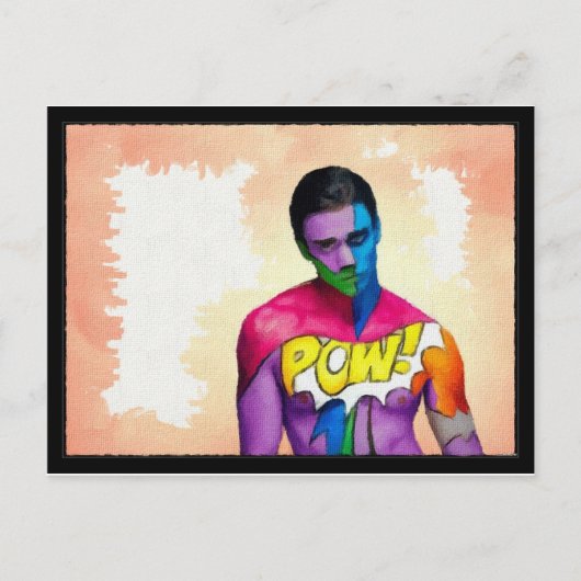 Carte Postale POW ! - peinture originale (Devant)