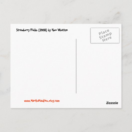 Carte postale POW pour champs de fraises (Dos)