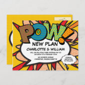 Carte Postale POW reporté le changement de date Comic Book Pop A (Devant / Derrière)