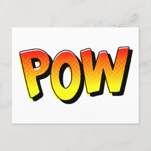 Carte Postale POW typographie bande dessinée pop art