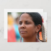 Carte Postale Pow Wow Woman (Devant / Derrière)