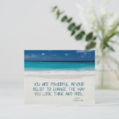 Carte postale Power Beyond Belief Beach Fitness (Debout devant)