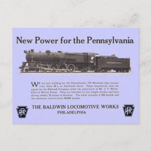 Carte Postale Power For The Pennsylvania Railroad 