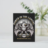 Carte Postale Power in the Capital Washington DC Bald Eagle Art (Debout devant)
