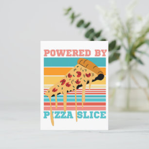 CARTE POSTALE POWERED BY PIZZA SLICE - PIZZA LOVER