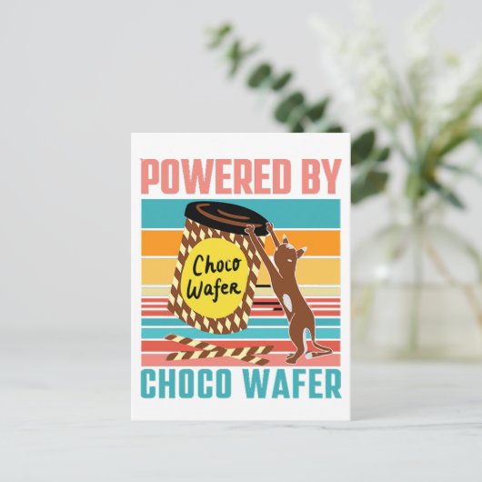 CARTE POSTALE POWEREE PAR CHOCO WAFER - CHOCO WAFER ET AMOUREUX  (Debout devant)