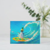 Carte Postale PP the Penguin – Surfing the Wave (Debout devant)