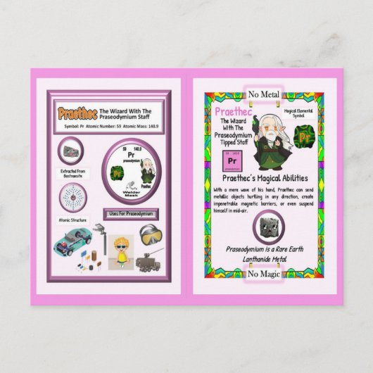 Carte Postale Praethec Magicien - Élément Praseodyme (Devant)