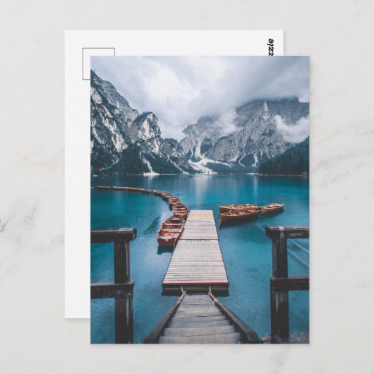 CARTE POSTALE PRAGSER WILDSEE (LAC PRAGS), TYROL DU SUD, ITALIE (Devant / Derrière)