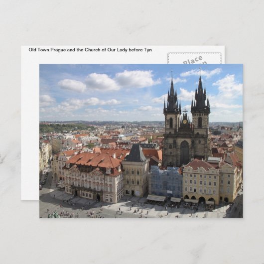 Carte postale Prague (Devant / Derrière)