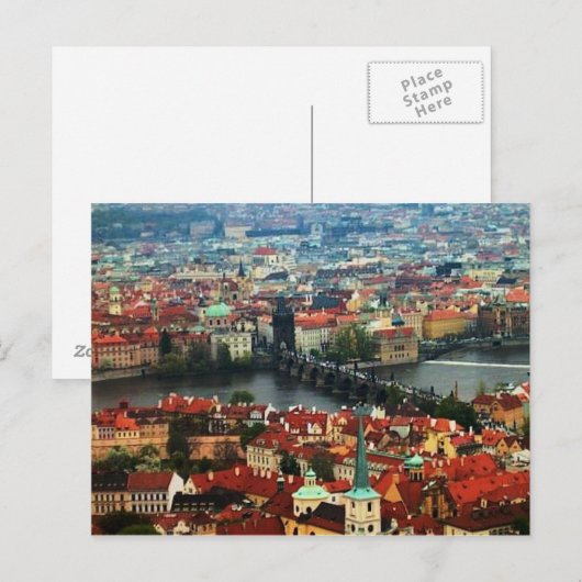 Carte postale Prague (Devant / Derrière)