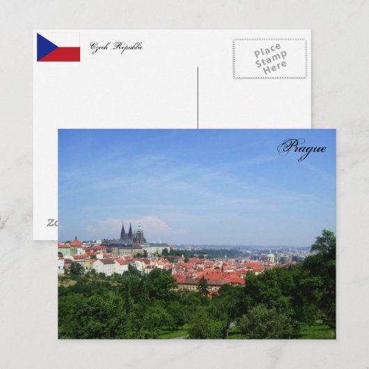 Carte postale Prague (Devant / Derrière)