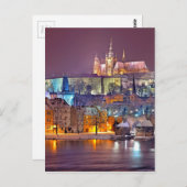 Carte Postale Prague en hiver (Devant / Derrière)
