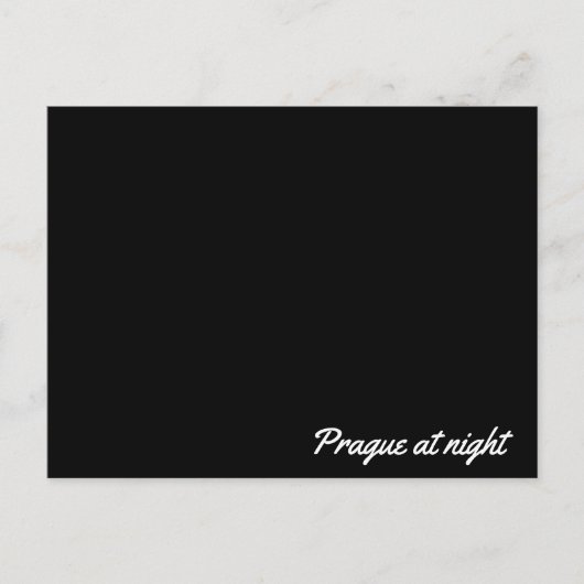 Carte postale Prague la nuit (Devant)