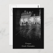 Carte Postale Prague la nuit (Devant / Derrière)