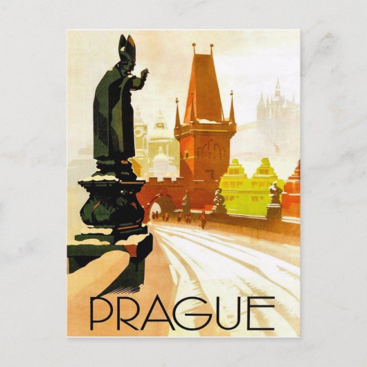 Carte Postale Prague, monument du pape, République tchèque (Devant)