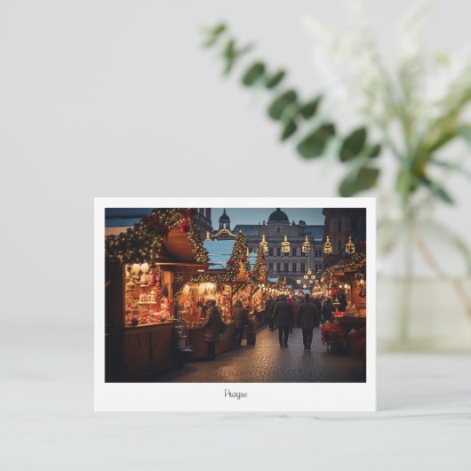 Carte postale Prague nuit de Noël en République Tc (Debout devant)