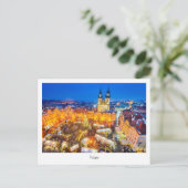 Carte postale Prague nuit de Noël en République Tc (Debout devant)