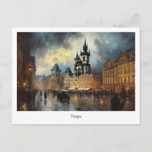Carte postale Prague nuit en République Tchèque