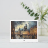 Carte postale Prague nuit en République Tchèque (Debout devant)