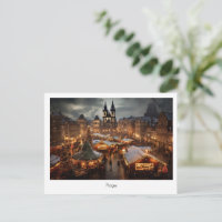 Carte postale Prague nuit en République tchèque